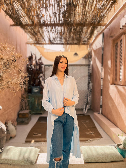BabyBlue Linen Shirt